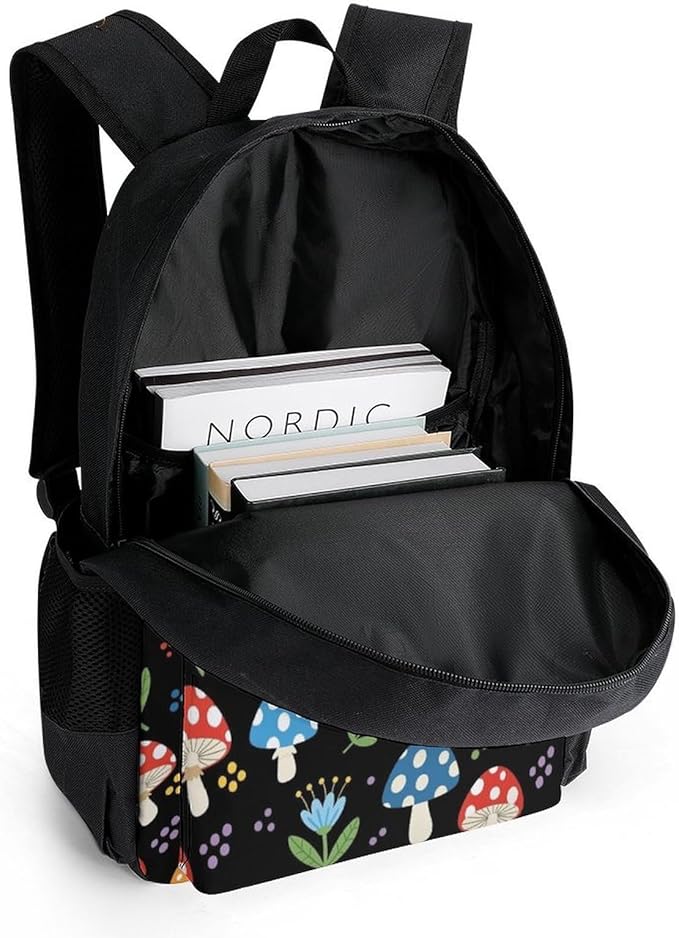 Casual Daypack Mushroom Trekking Travel Hiking with Climbing Shoulder Bag, Shoulder Book Bags