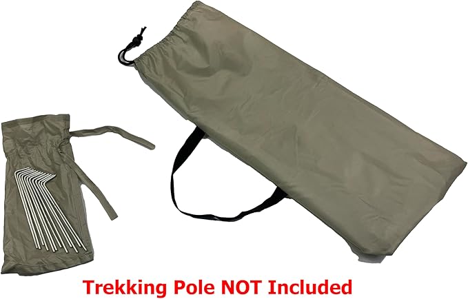 Ultralight Tent Boonedox One (1) Person Trekking Pole Tent for Backpacking, Waterproof Hiking, Lightweight Camping Tent for Scouts, Trekker (Trekking Poles NOT Included) Camping Tent