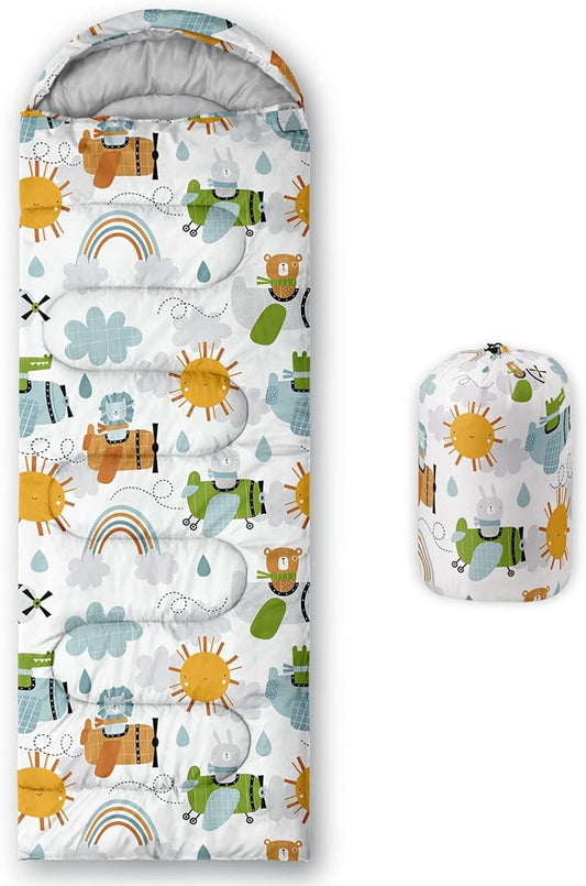 Kids Sleeping Bag for Boys and Girls,Monster Alien Print-Lightweight Warm Portable Outdoor Indoor-Waterproof Cold Weather Resistant Sleeping Bag for Camping Hiking