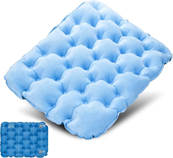 ONTYZZ Inflatable Seat Cushion Lightweight Stadium Seat Pad Travel Air Seat Cushion for Hiking Office Airplane Stadium Car
