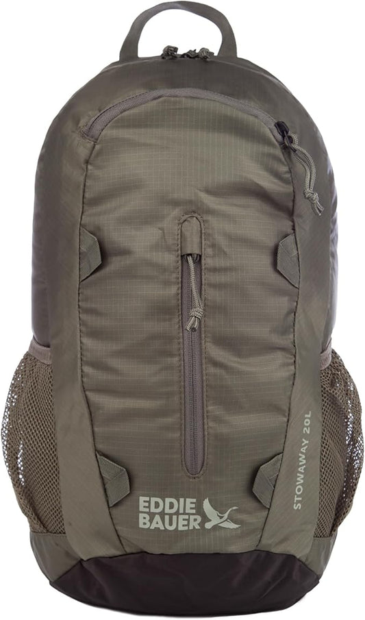 Eddie Bauer Stowaway Packable Backpack | Travel | Outdoor | Lightweight | Foldable | Durable | Ripstop Polyester | 20L - Spruce Green