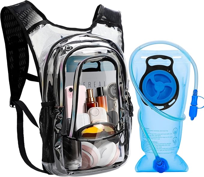 Hydration Backpack, Festival Rave Hydration Pack, Water Backpack with 2L Hydration Bladder, Rave Backpack Hydration Pack Hydropack Hydro for Hiking, Biking, Festivals, Raves