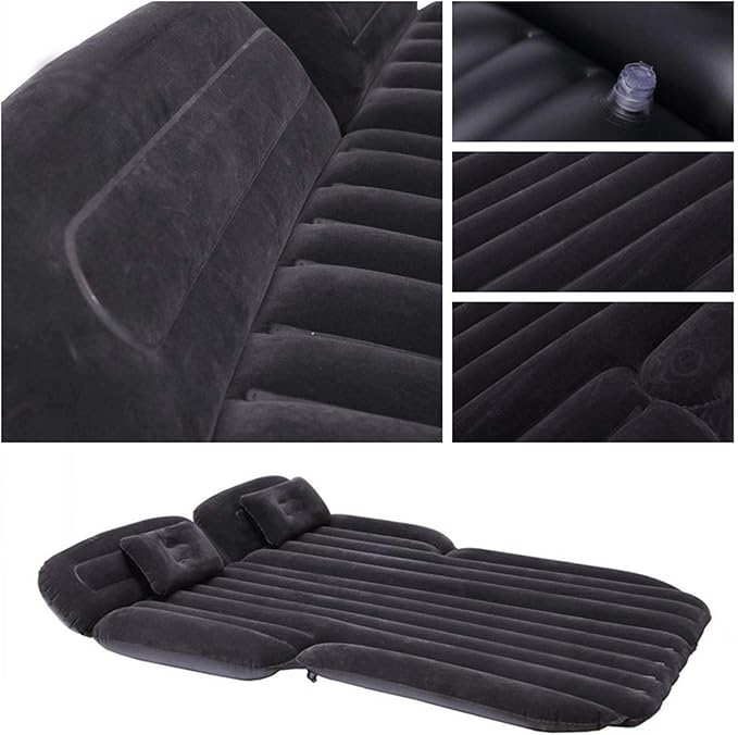 Inflatable SUV Air Mattress Thickened Flocking Inflatable Car Camping Travel Air Mattress with 2 Pillows & Air Pump,Portable Car Sleeping Bed for SUV|MPV|Minivan