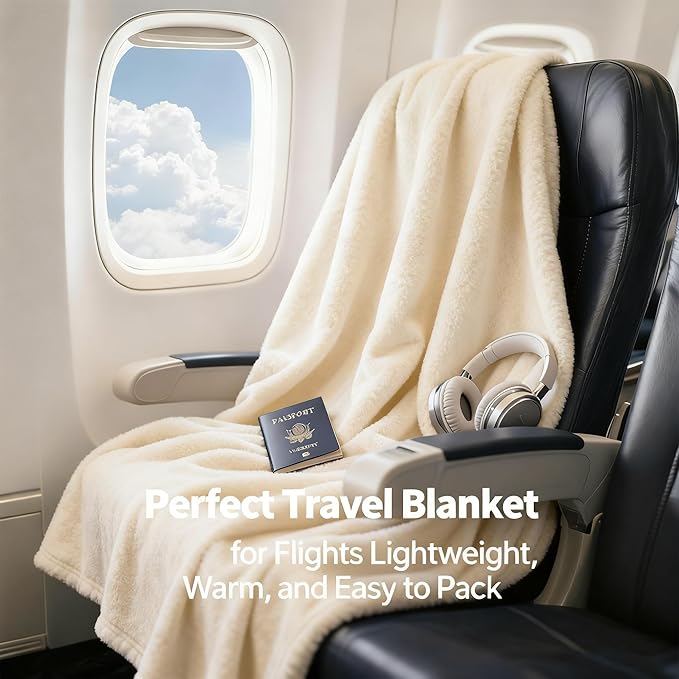 SNZ Cozy Wearable Blanket for Women & Men - 60"x33" Fleece Poncho, Warm Office Chair Lap Blanket, Travel, Camping & Home Wrap - Comfy Poncho Throw - Gift for Mom, Elderly