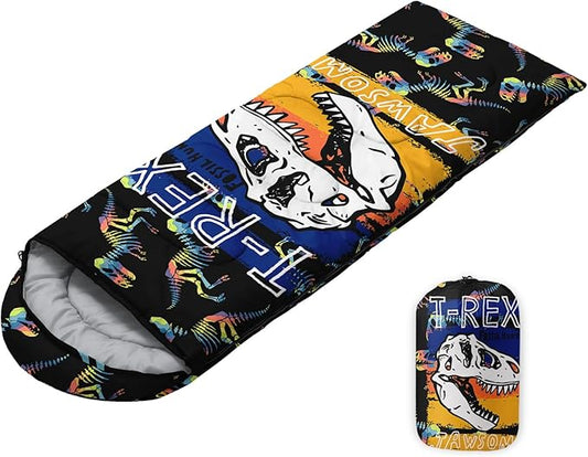 Sleeping Bags for Adults Youth Kids,3D Printing Camping Sleeping Bag for Girls Boys Lightweight Waterproof Cold/Warm Weather Sleeping Bag for 3 Seasons