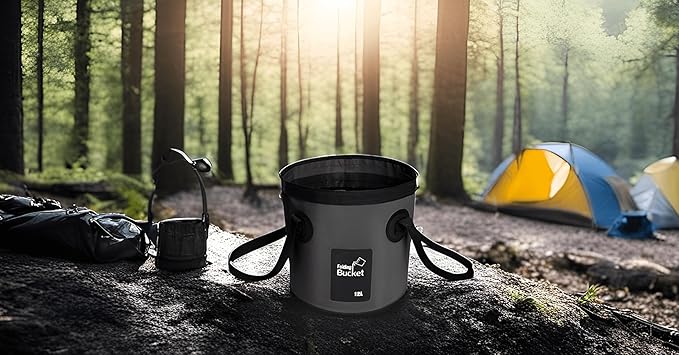 BANCHELLE Collapsible Bucket Water Container Portable Folding Camp Wash Basin for Outdoor Traveling Hiking Fishing Car Washing Gardening Camping 2 PCS