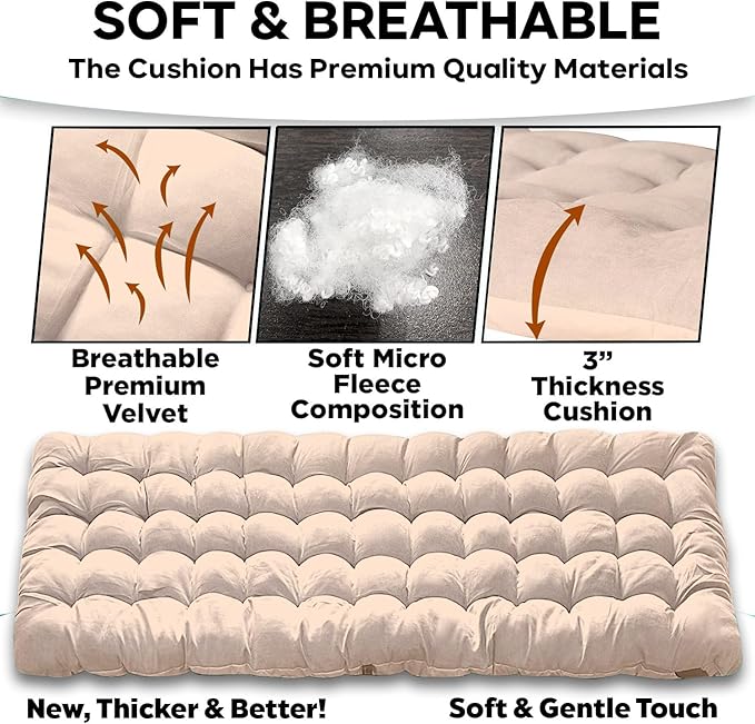 Zone Tech Camping Cot Mattress Pad Premium Quality Outdoor Comfortable Thicker Cotton Sleeping Cot Lightweight Waterproof Bottom Pad Mattress for Adult, Kid