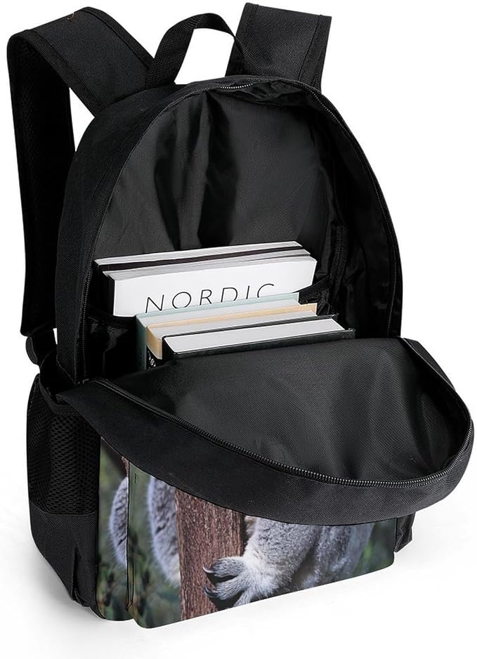 Lightweight Backpack for Gym Travel Bicycle, Big Capacity Multipurpose Anti-Theft Carry On Bag, Cute Koala Bear Travel Hiking Bag Day Pack