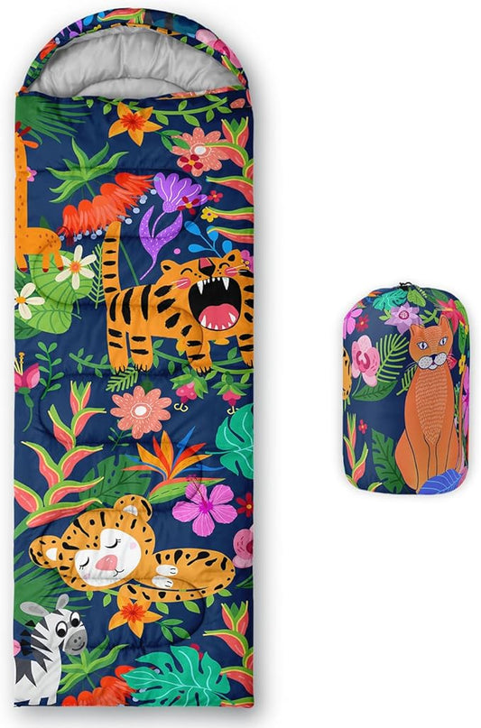 Sleeping Bags for Adults and Kids Camping Sleeping Bags for Girls and Boys Lightweight Waterproof Cold/Warm Sleeping Bag for 3 Season
