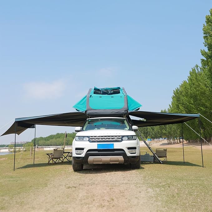 UNISTRENGH Truck Rooftop Tents Portable Inflatable Family Camping SUV Car Roof Top Tent with Skylight, Sun, Wind, and Waterproof SUV Truck Roof Tents