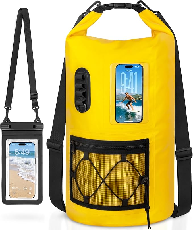 Waterproof Dry Bag, 20L/30L Roll Top Waterproof Backpack with Waterproof Phone Case, Heavy Duty Storage Bag for Women Men, for Travel, Kayaking, Boating, Rafting, Camping, Hiking & Beach