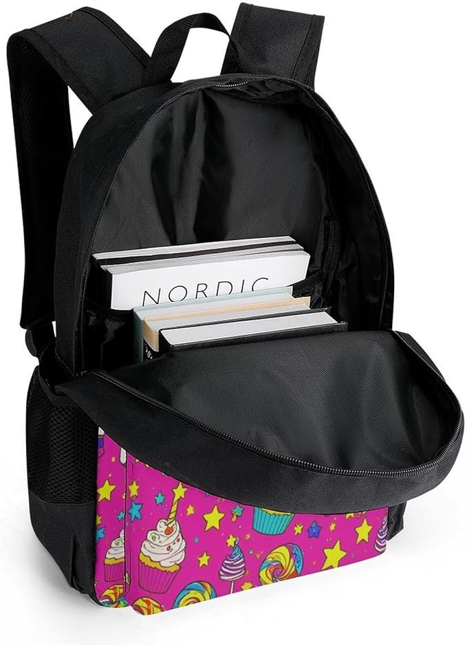 Supdreamc Backpack Polyester Multipurpose Anti-Theft Psychedelic Trippy Unicorn Shoulder Bag Big Capacity Gym Outdoor Hiking Backpack With Padded Straps