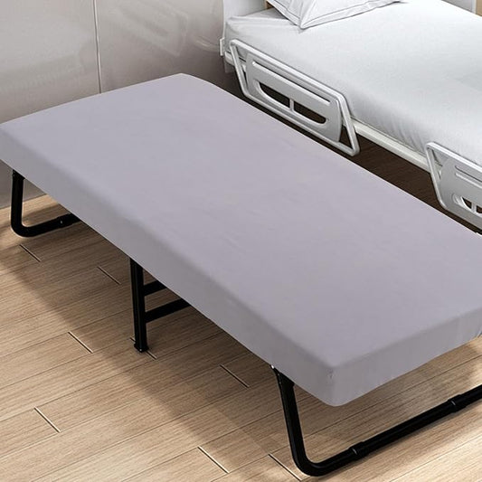 Cot Sheets 31" x 75", Cot Size Sheet Fitted for Narrow Twin Mattress/RVs Bunk/Guest Beds/Army Cots/Trifold Mattress/Travel Size Mattress, Ultra Soft & Breathable Camper RV Bunk Bed Sheets, Gray