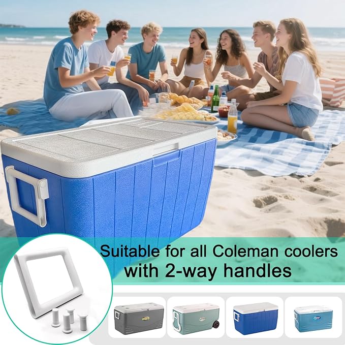 Cooler Handle Replacement Kit for Coleman Xtreme & 2-Way,Double-Layer Durable Design Part #3000005306/#R5286B120G Compatible