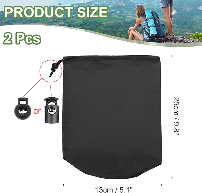 PATIKIL Stuff Sack, Waterproof Outdoor Storage Sack Portable Drawstring Dust Flap Bag Lightweight Sleeping Bag for Camping Hiking Travel
