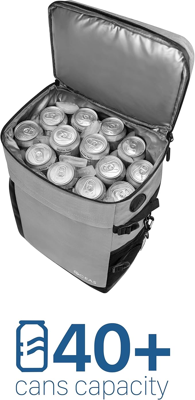 Oceas Cooler Backpack Insulated Waterproof - 40 Can Soft Backpack Coolers Insulated Leak Proof - Waterproof Lining Keeps Lunch, Beer & Ice Cold for 16 Hours - Travel Back Pack Cooler for Women & Men