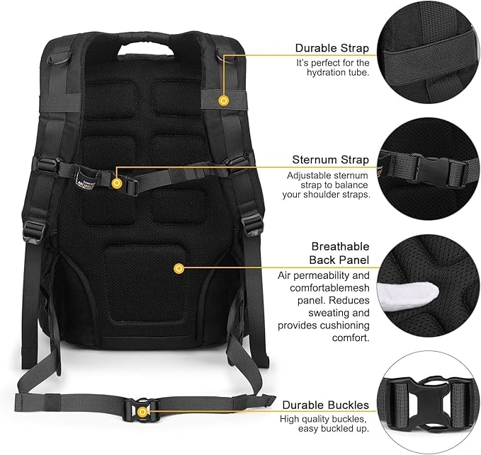 Mardingtop Military Tactical Backpack for Men 40L Molle Rucksack Assault Pack EDC Daypack for Hiking,Travel,Camping, Hunting