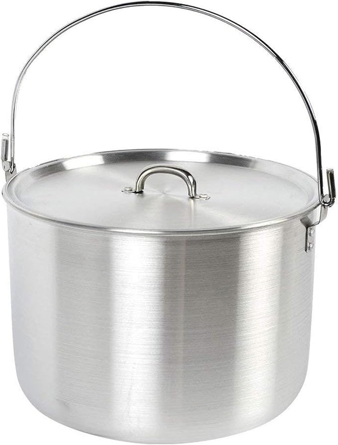 AceCamp Nested Pot Aluminum Lightweight Cooking Pot Set Outdoor Large Stock with lid and folding handle - 4L,8L,12L