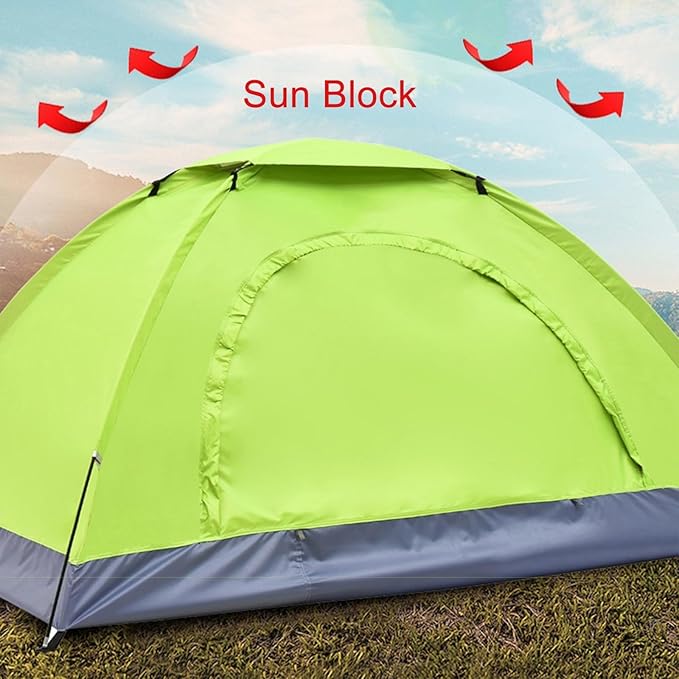 Ultralight Backpacking Tent Single Person Double Door Camping Shelter with Waterproof Oxford Fabric Fiberglass Poles Mesh Ventilation Screen Rain Fly Carry Bag for Outdoor Hiking