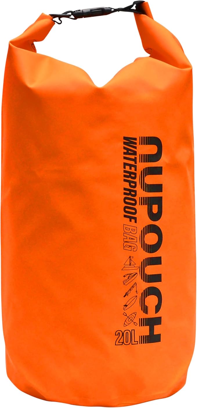 Nupouch Waterproof Dry Bag: 2L/5L/10L/20L Roll Top Lightweight Dry Storage Bag, Backpack for Travel, Swimming, Boating, Kayaking, Camping, or Beach
