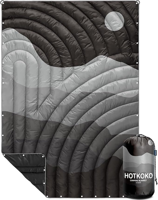 Camping Blanket,Lightweight Puffy Printed Camping Blanket Packable Outdoor Blanket for Camping,Traveling, Stadium, Hiking, Picnics