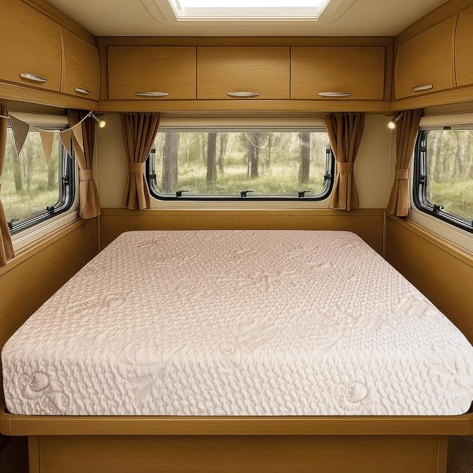 Foamma 6” x 38" x 80" Twin XL, Medium Firm with Gel Memory Foam, Organic Cotton Cover, Mattress Replacement Topper for RV Bunk, Camper, Truck & Travel Trailer, CertiPUR-US Certified, Made in USA