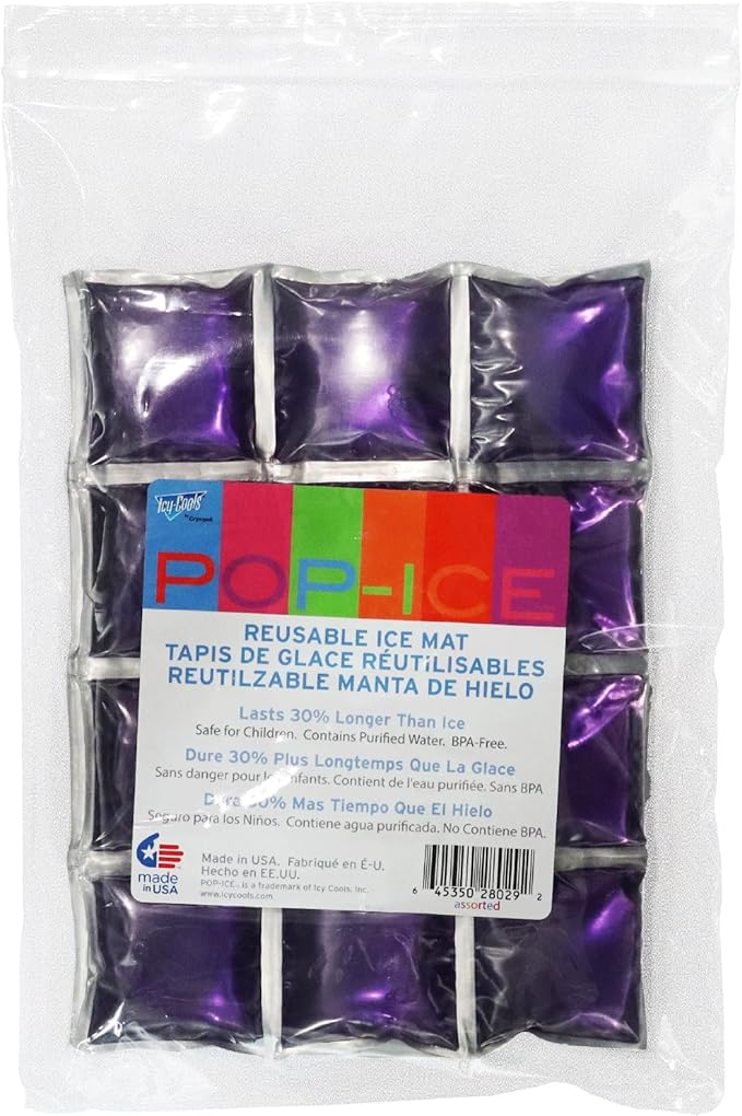 ICY-COOLS Reusable Ice Packs for Coolers - Flexible Ice Sheets, Flat and Long-Lasting for Camping or Lunch Boxes, 10x16 & 8x12, 1 or 3 Pack