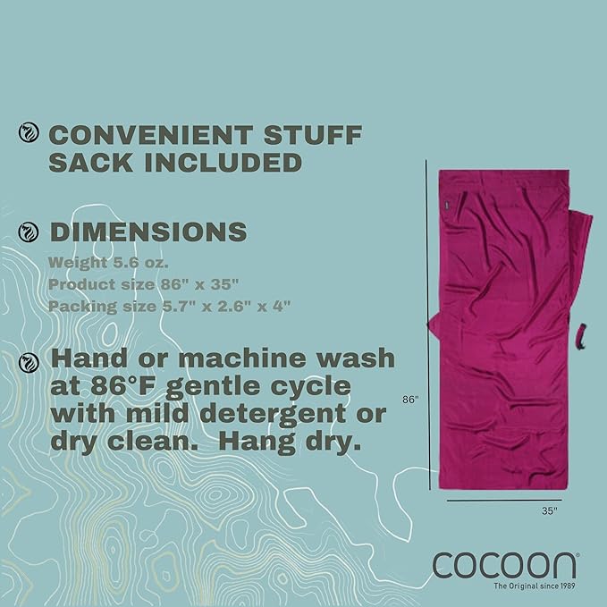 COCOON - Premium - TravelSheet -Silk - African Night - Regular