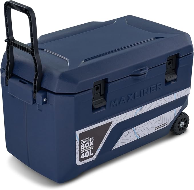 Max Cooler Box (40L) Outdoor Activities, Such as Camping, Fishing, Hiking, and picnics. Box Keeps Cold to 180 Hours (7.5 Day)