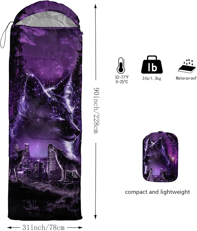 AILONEN Boys Sleeping Bag for Camping,Nautical Anchor,Lightweight & Waterproof,3 Season Warm & Cool Weather,Navy Blue Sleeping Bags for Kids Men Travelling,Outdoors