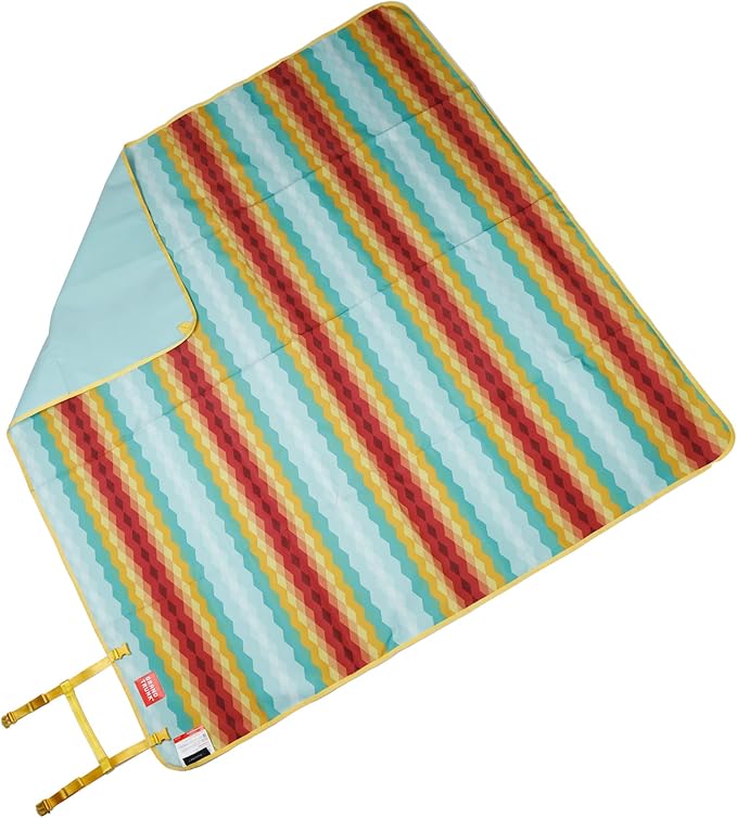 GRAND TRUNK Meadow Mat Medium - Waterproof Outdoor Blanket for Picnic, Beach & Camping, Stakes Included (Horizon)