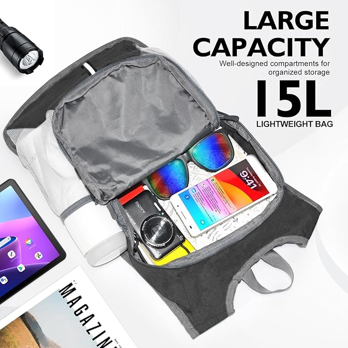 Hiking Backpack Small Lightweight Packable Foldable foldable backpack Packable Camping Hiking for Backpack (Black)