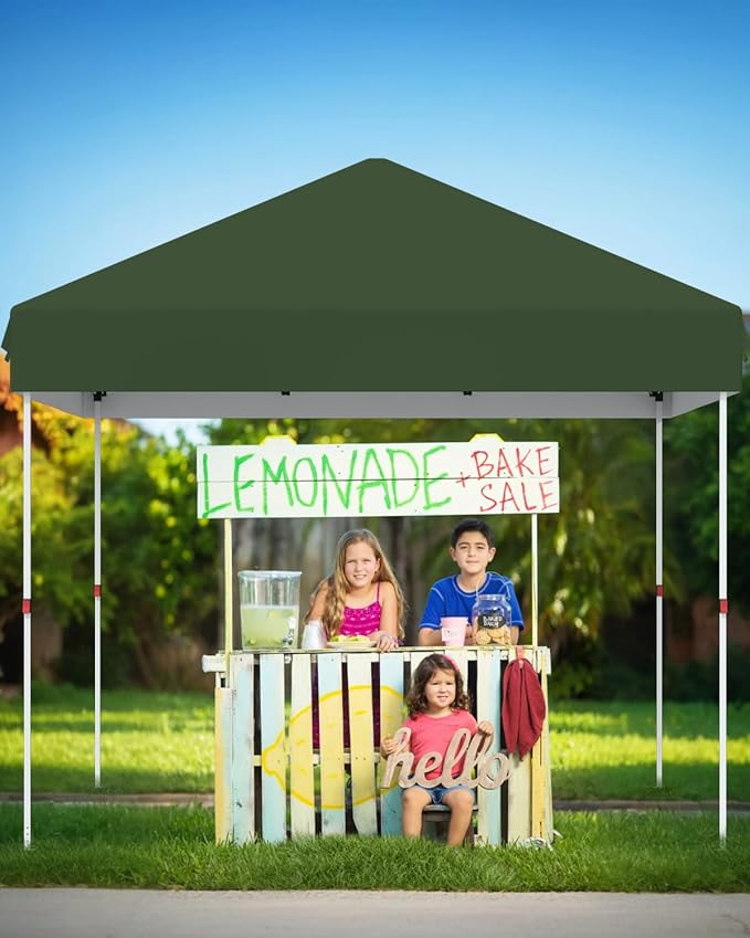 Garvee 10x10 Pop Up Canopy Tent, Heavy Duty Commercial Instant Shelter with One-Person Setup, UPF 50+ Waterproof, 100 Sq Ft Shade for Outdoor Events, Camping, Farmers Market