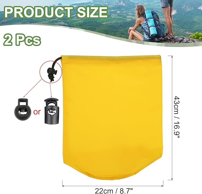 PATIKIL Stuff Sack, Waterproof Outdoor Storage Sack Portable Drawstring Dust Flap Bag Lightweight Sleeping Bag for Camping Hiking Travel