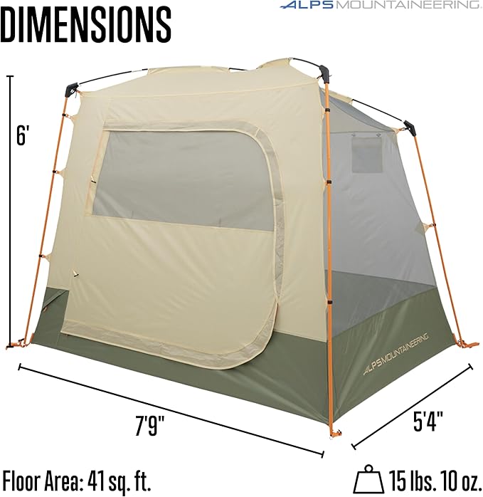 ALPS Mountaineering Ranger 1-Person Tent – Lightweight Freestanding Backpacking Tent with 7000-Series Aluminum Poles, Full Rainfly & Compact Design for Hiking and Camping