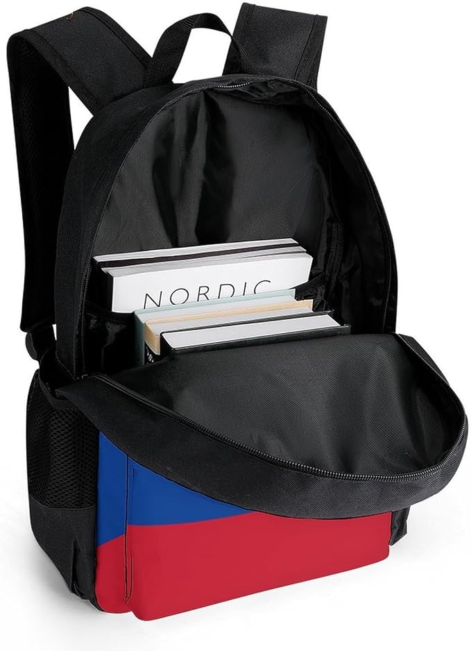 Daypack Anti-Theft Multipurpose Large Capacity Shoulder Bag, Colombia Flag Travel Hiking Camping Rucksack With Smooth Zippers