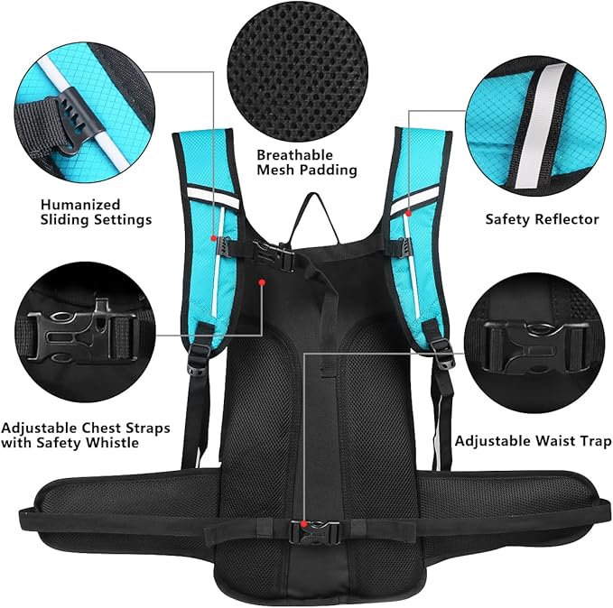 NONSAR Hydration Backpack, Hiking Backpack with 3L Water Bladder, Insulated Water Backpack for Women, Men, Kids, Keep Liquids Cool Up to 5 Hours, Daypack for Hiking, Running, Climbing, Cycling