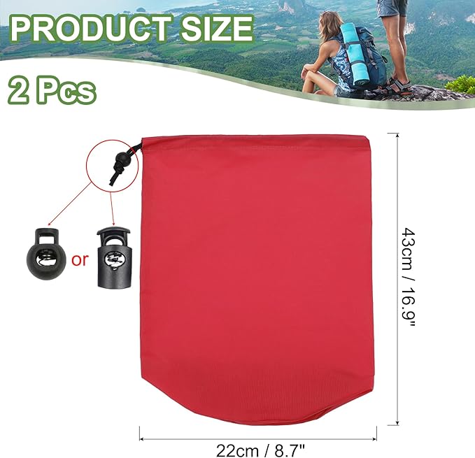 PATIKIL Stuff Sack, Waterproof Outdoor Storage Sack Portable Drawstring Dust Flap Bag Lightweight Sleeping Bag for Camping Hiking Travel