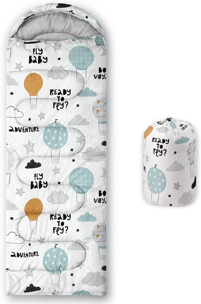 Kids Sleeping Bag for Boys and Girls,Monster Alien Print-Lightweight Warm Portable Outdoor Indoor-Waterproof Cold Weather Resistant Sleeping Bag for Camping Hiking