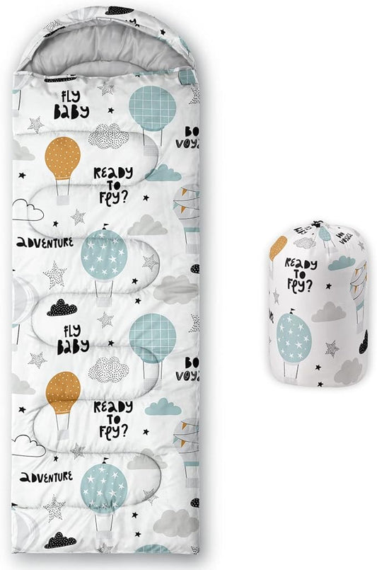 Kids Sleeping Bag for Boys and Girls,Monster Alien Print-Lightweight Warm Portable Outdoor Indoor-Waterproof Cold Weather Resistant Sleeping Bag for Camping Hiking