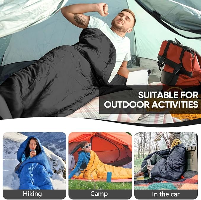 OBTANIM Sleeping Bags Portable Waterproof Camping Sleeping Bag for Adults Kids 4 Seasons Cold Weather or Warm Backpacking Hiking Mountaineering Indoor Outdoor Use