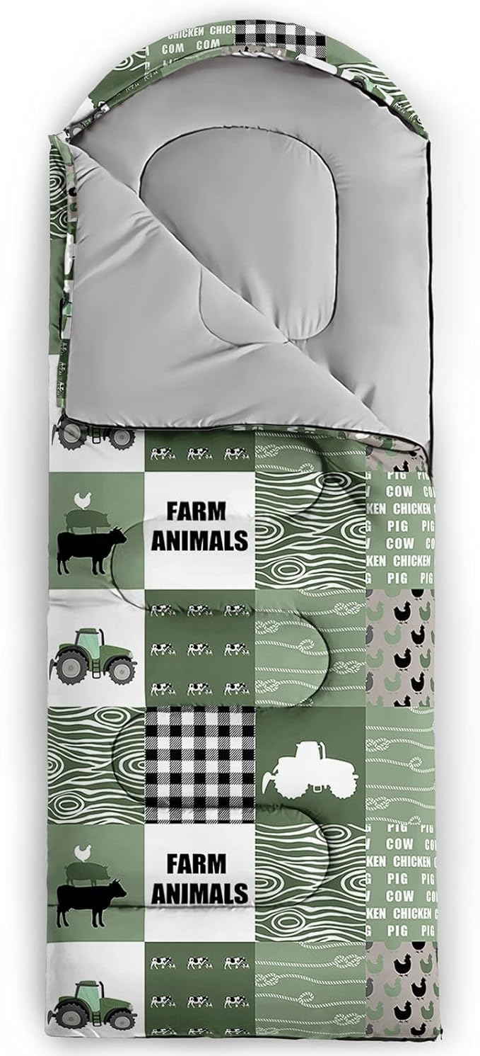 Kids Sleeping Bag for Boys Girls,Bohemian Cowboy Print-Lightweight Warm Portable Outdoor Indoor-Waterproof Cold Weather Resistant Sleeping Bag for Camping Hiking