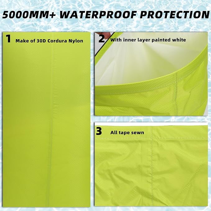 Desoto Waterproof Dry Bag - Roll Top Waterproof Backpack Sack Keeps Gear Dry, PU5000mm, for Kayaking,Boating, Hiking, Camping