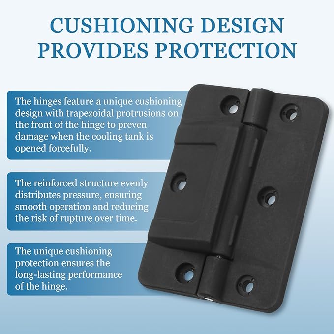 Black Cooler Oversized Mechanical Hinge Replacement for Igloo Newer 150-165 QT Coolers, Cooler Hinges Replacement Parts（1 Pack）