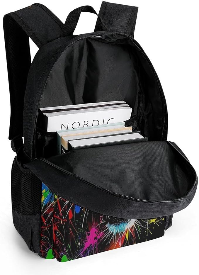 Men Women Polyester Multicolor Wild Tiger Roaring 3D Art Daypack Backpack Large Capacity Carry On Bag With Smooth Zippers for Hiking Picnic Walking Cycling