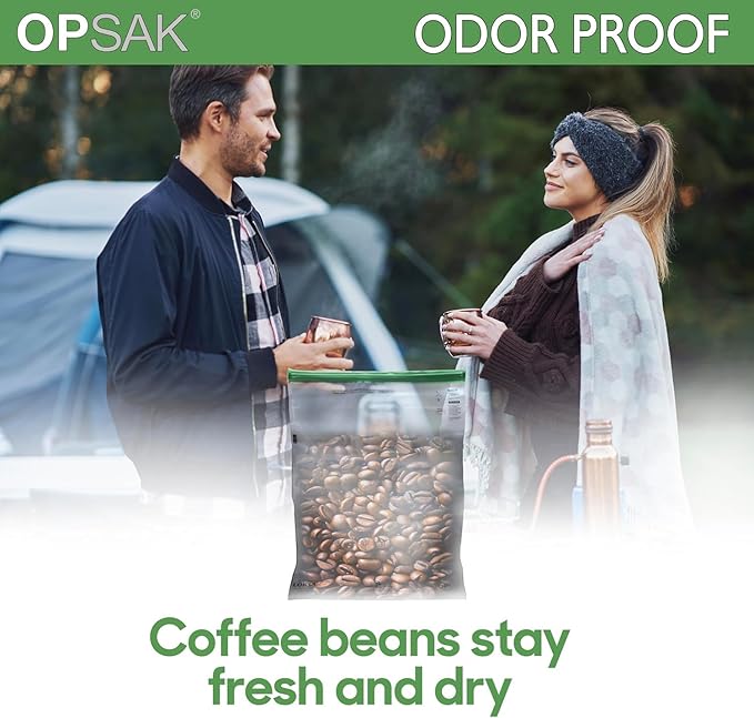LOKSAK - OPSAK Odorproof Dry Bags for Backpacking, Hiking and Storage- Resealable Reusable and Recyclable Storage Bags (2 Pack 7 in x 7 in)