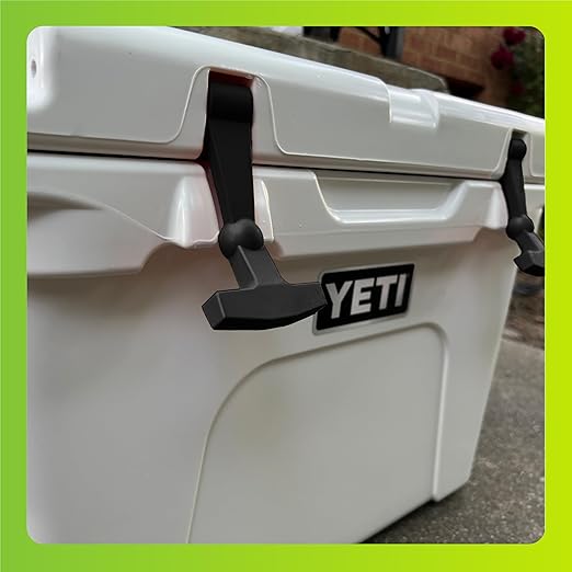 Beast Cooler Accessories 2-Pack Replacement Lid Latches for Yeti and RTIC - Black Rubber, Cooler Latches Replacement for Yeti, RTIC, and More - Hard Handle Grips, 20 Inches