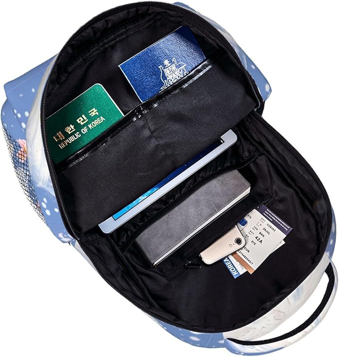 Rucksacks Lightweight Multipurpose Anti-Theft Pink Flower White Skirt Watercolor Art Shoulder Bag Big Capacity Laptop Book Bag Rucksack With Padded Straps