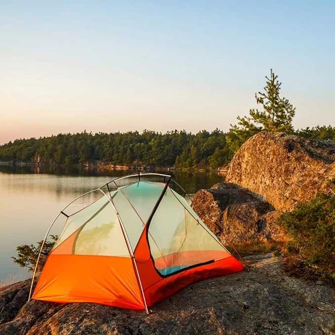 Horizon Lite 2 Ultralight 2-Person Backpacking Tent – Freestanding, 3-Season, Waterproof Double-Door Design – Seafoam Blue