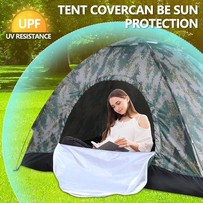 Camping Tent 2/3/4 Person, Waterproof & Windproof Tents with Rain Fly and Carrying Bag, Easy Setup Instant Family Travel Tent, for Backpacking, Hiking, Camping